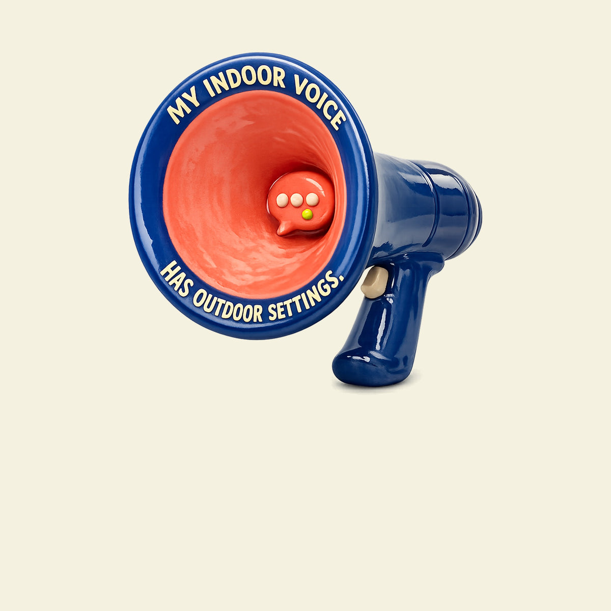 MY INDOOR VOICE HAS OUTDOOR SETTINGS. funny loud personality T-shirt artwork