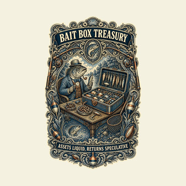 BAIT BOX TREASURY ASSETS LIQUID, RETURNS SPECULATIVE funny fishing T-shirt artwork