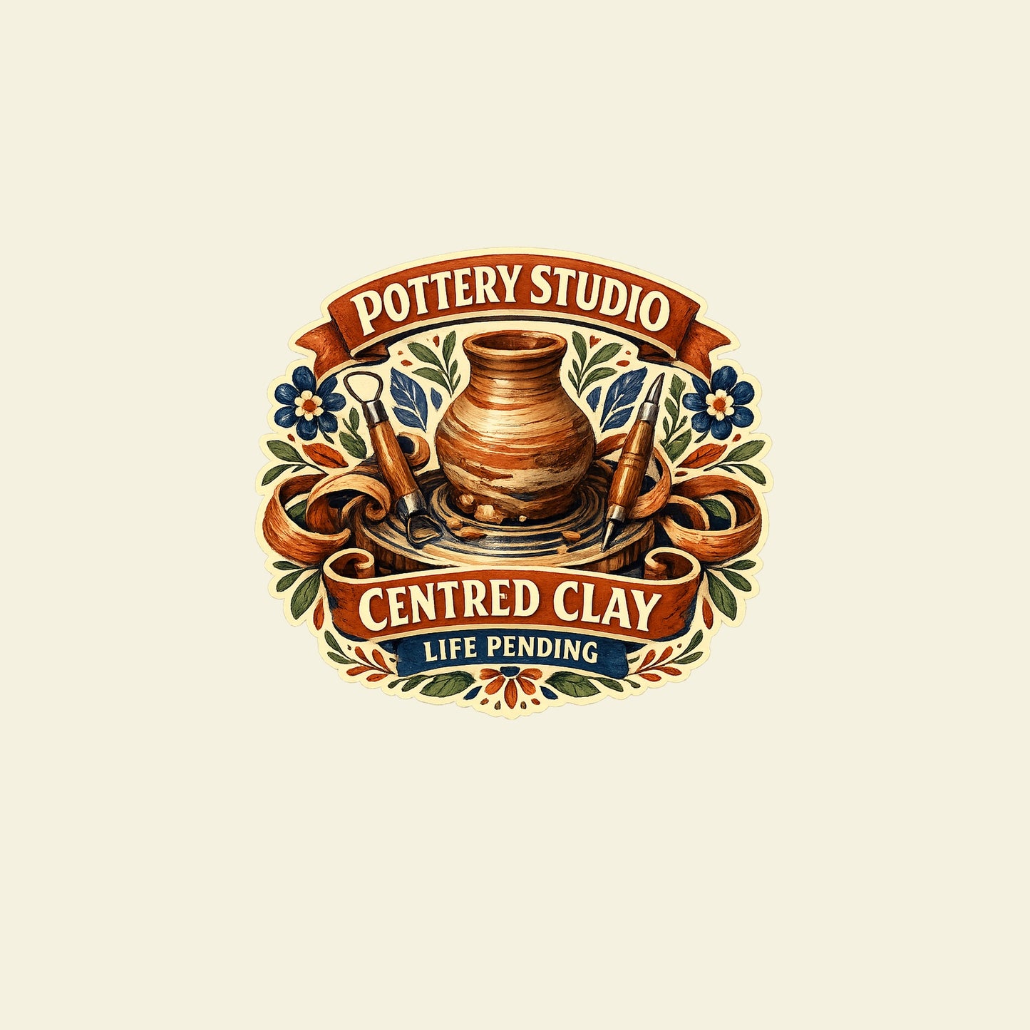 POTTERY STUDIO CENTRED CLAY LIFE PENDING funny pottery T-shirt artwork